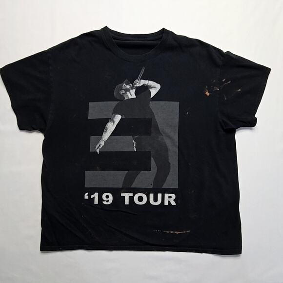 Eminem 2019 Tour Shirt Rapper Concert T-Shirt Black Graphic Print Music XL Tee - Picture 1 of 12